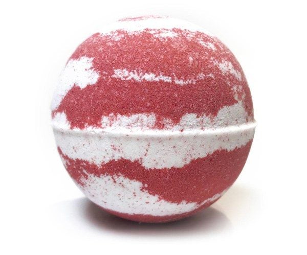 CBD Christmas Spirit Bathbomb - Red and White - 300mg