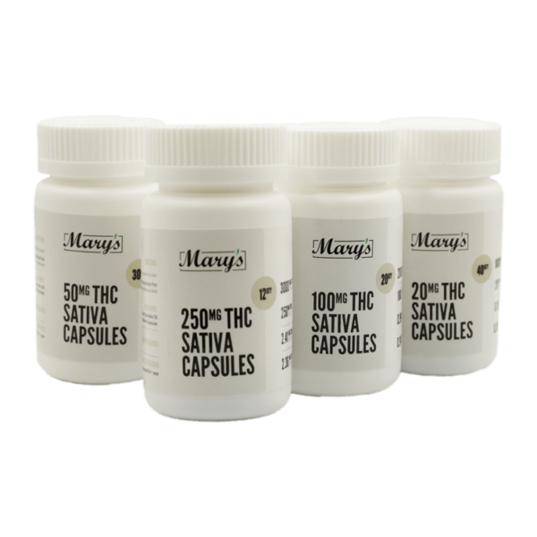 Mary’s Medibles – THC Sativa Capsules | {site_name}