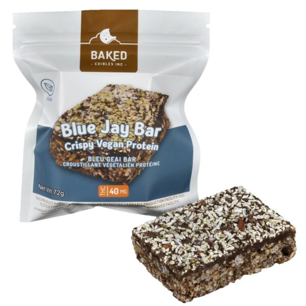 Baked - Blue Jay Bar - Crispy Vegan Protien - 40MG