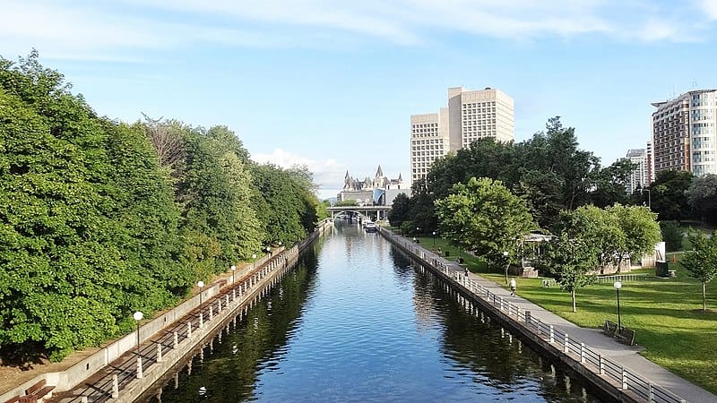 Rideau Canal at downtown Ottawa